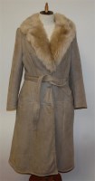 Lot 958 - A 1970s ladies suede coat, with fur collar,...