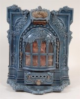 Lot 1122 - A circa 1900 French cast iron and enamel stove...