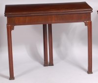 Lot 1133 - A George III mahogany card table, the...