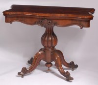 Lot 1134 - A Victorian rosewood pedestal card table,...