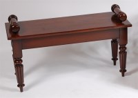 Lot 1135 - A mahogany window seat, in the manner of...