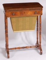 Lot 1144 - A circa 1830 rosewood and mahogany needlework...