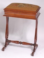 Lot 1145 - A William IV mahogany needlework table, having...