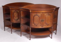 Lot 1156 - A pair of late Victorian rosewood side...