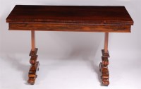 Lot 1162 - A William IV rosewood games table by Freeman...