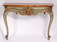 Lot 1166 - A continental Rococo Revival polychrome...