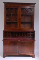 Lot 1172 - A 19th century mahogany secretaire bookcase,...