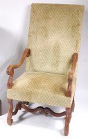 Lot 1184 - A continental walnut framed and upholstered...