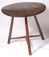 Lot 1186 - An 18th century oak and ash cricket table,...