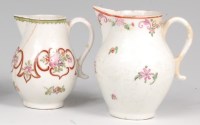 Lot 655 - A Lowestoft porcelain cream jug, polychrome...