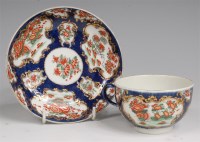 Lot 659 - A Dr Wall period Worcester porcelain teacup...