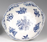 Lot 673 - A first period Worcester porcelain relief...