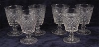Lot 693 - A set of six early 19th century Irish glass...
