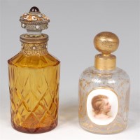 Lot 694 - A late 19th century Bohemian glass scent...