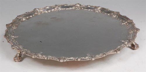 Lot 740 - An early George III silver salver, the...