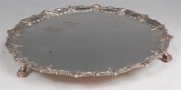 Lot 740 - An early George III silver salver, the...