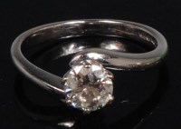 Lot 744 - A contemporary 18ct white gold and diamond...