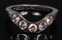 Lot 746 - A contemporary 18ct white gold and diamond...