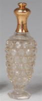 Lot 696 - A late 19th century cut glass and yellow metal...