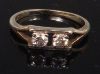 Lot 836 - An Art Deco 9ct white gold and diamond set...