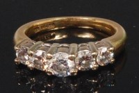 Lot 854 - An 18ct gold and diamond set ladies dress ring,...