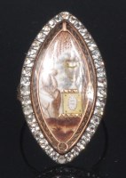 Lot 763 - A George III yellow gold and white sapphire...