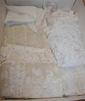 Lot 949 - A collection of Victorian lace and silk...