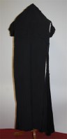 Lot 961 - A 1950s ladies black crepe evening dress, with...