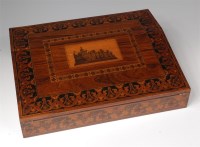 Lot 976 - A Victorian rosewood and Tunbridge marquetry...