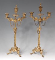 Lot 978 - A pair of circa 1900 French gilt metal...