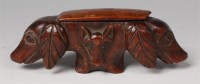 Lot 993 - A 19th century treen novelty snuff-box, carved...