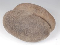 Lot 995 - A coco de mer or Lodoicea, uncarved, 30 x 25cm