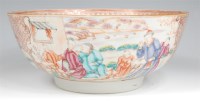 Lot 1019 - A 19th century Chinese famille rose footed...