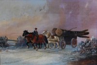 Lot 1057 - John Barker (1811-1886) - Winter landscape...