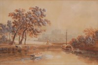 Lot 1073 - J H Shepherd - The Thames at Windsor,...