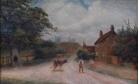 Lot 1081 - M L Beck - Herding cattle through Perry Barr...