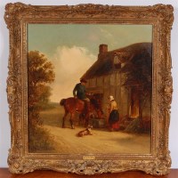 Lot 1086 - Thomas Smythe (1825-1906) - Travellers outside...