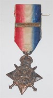 Lot 566 - A WW I 1914 Mons Star with 5th Aug-22nd Nov...