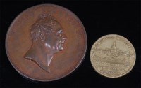 Lot 333 - A William IV Opening of London Bridge bronze...