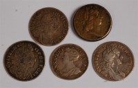 Lot 11 - England, mixed lot to include; 1710 Queen Anne...