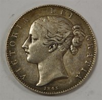 Lot 22 - Great Britain, 1845 crown, Victoria...