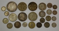 Lot 52 - Mixed lot of British and world silver coins to...