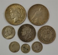 Lot 53 - Mixed lot of British and American silver coins...