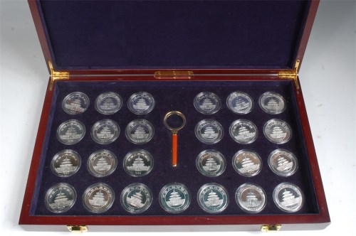 Lot 104 - A cased set of 25 collectable Panda coins