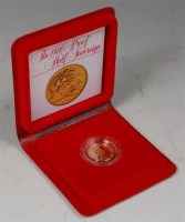 Lot 141 - Great Britain, cased 1980 gold half proof...