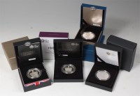 Lot 150 - Great Britain, four cased silver proof coins...
