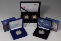 Lot 151 - Great Britain, three cased silver proof coins...