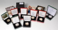 Lot 154 - Great Britain, 13 various cased silver proof...