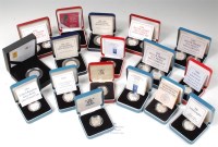 Lot 155 - Great Britain, 17 various cased silver proof...