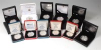 Lot 156 - Great Britain, 11 various cased silver proof...
